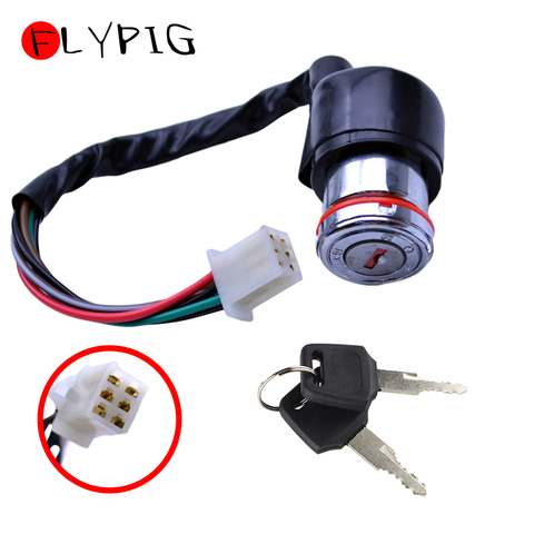 Key Ignition Key Switch For 50cc 70cc 90cc 110cc 125cc Chinese ATV Quad  Dirtbikes Go Kartsh Bike 6 wire GN125 Line ► Photo 1/6