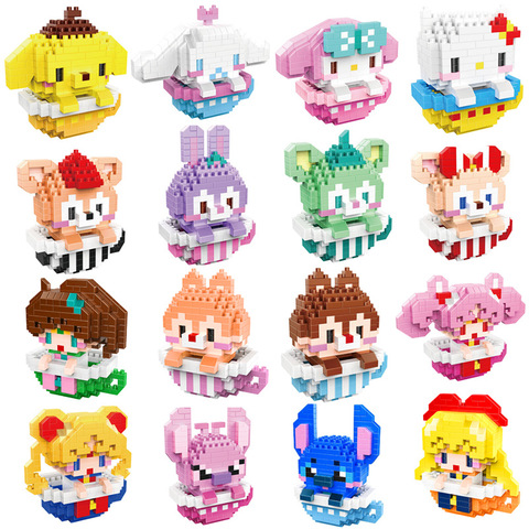 HC Magic Blocks Cartoon Mini Bricks Melody Micro Cup Anime Building Toys Juguetes Auction Model Toy Kids Gifts Girls Present ► Photo 1/6