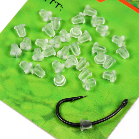 50PCS Carp Fishing Accessories Hook Stop Bead Stoper Carp Chod Heli Rig Rubber Beads for Hooks Stopper Fishing Tackle Tool Pesca ► Photo 1/6