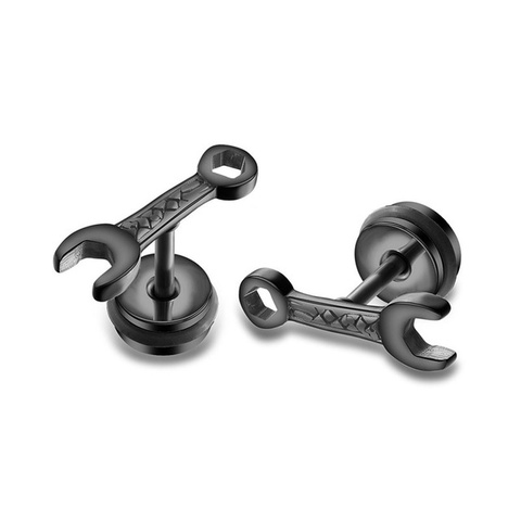 Hip Hop Creativity Punk Small Wrench Stainless Steel Stud Earrings for Men Women Jewelry ► Photo 1/6