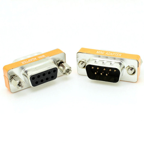 Female to Female DB9 9Pin Gender Changer Convertor Male to Male DB9 Cross Adapter Oranger Null Modem Mini ► Photo 1/3