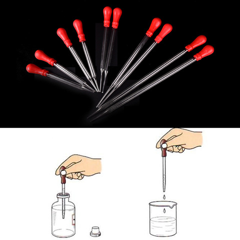 9cm/10cm/12cm/15cm/20cm  Durable Long Glass Experiment Medical Pipette Dropper Transfer Pipette Lab Supplies With Red Rub ► Photo 1/6