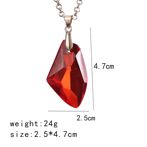 Fashion Movie Charm Sorcerer Philosopher's Magic Stone Necklace Red Acrylic Pendant Potter Jewelry For Men Women Gifts ► Photo 1/6