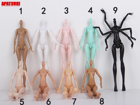 DIY 9 Colors Imitation Demon Monster Dolls Naked Body Without Head For Monster High Dolls Fairytales 11 Joints Doll Bodies Toys ► Photo 1/5