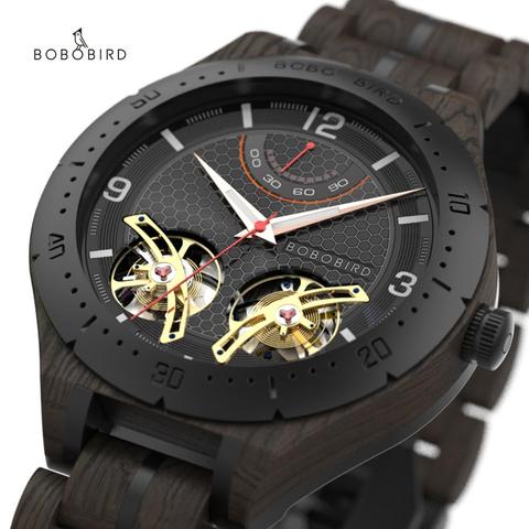 elojes para hombre BOBO BIRD Wood Automatic Watches for Men Top Brand Luxury Wristwatches orologi uomo automatico Drop Shipping ► Photo 1/6