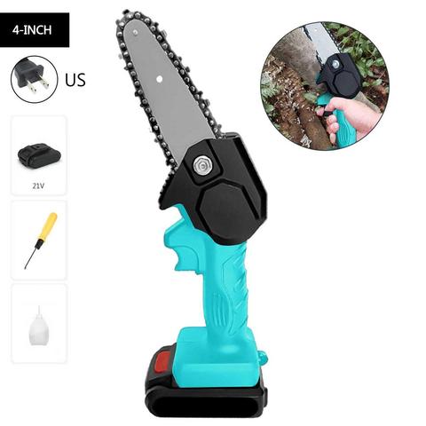Mini Electric Chainsaw Cordless Handheld Pruning Saw Portable Home Garden Logging Power Tool  Battery Wood Cutter color random ► Photo 1/6
