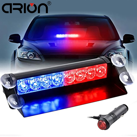 CIRION 8 LED Strobe Flash Warning EMS Police Car Light Flashing Firemen Fog 8LED High Power Red&Blue Yellow Red Blue ► Photo 1/6