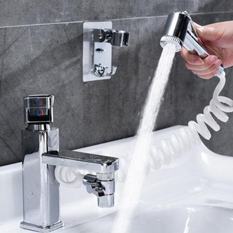 Bathroom Faucet Extender Shower Stainless Steel Handheld Telescopic Small Nozzle Set Bathroom Supplies Shower Electric For Bath ► Photo 1/6