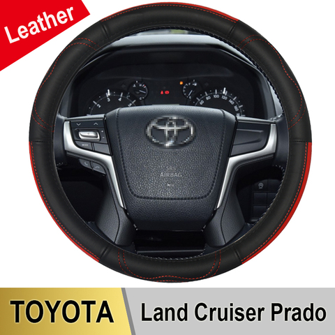 Genuine Leather Car Steering Wheel Cover L Size for Toyota Land Cruiser Prado 90 100 120 150 200 300 Fj Cruiser Auto Accessories ► Photo 1/6