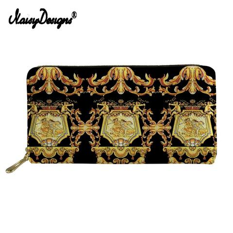 Fashion Women PU Wallet European and American Floral Print Money Coin Purse Bag Clutch Card Zipper Holder Organizer Dropshipping ► Photo 1/6