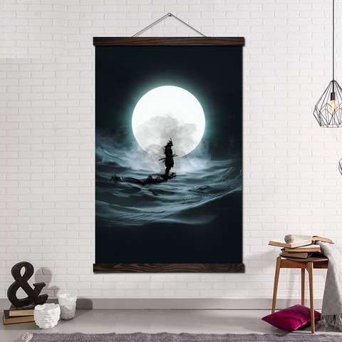 Posters and Prints Frame Wall Art Canvas Painting Decorative Wall Picture Painting on the Wall Home Decor Samurai on the Sea ► Photo 1/6