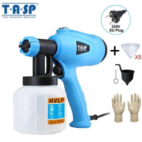 TASP 230V 400W Electric Spray Gun HVLP Paint Sprayer Power Painting Tool with Adjustable Flow Control for Home Owner ► Photo 1/6