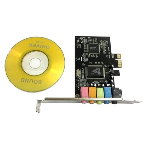 PCI-E PCI Express 6 Channel 5.1 CMI8738 Audio Sound Card PC Computer Compatible For Windows Ordinary Sound Card Extension Card ► Photo 1/6