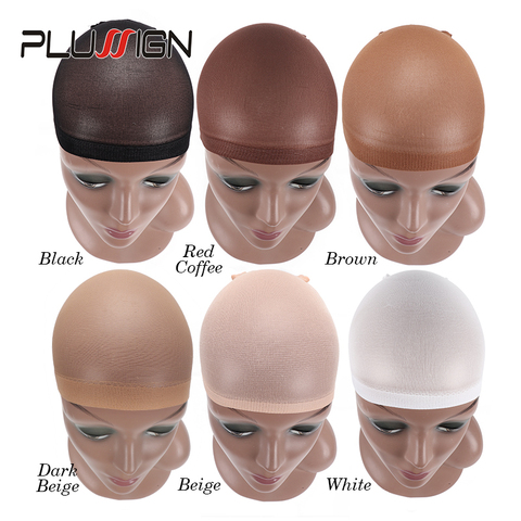 Clearance Quality Deluxe Wig Cap Hair Net For Weave 2 Pieces/Pack Hair Wig Nets Stretch Mesh Wig Cap For Making Wigs Free Size ► Photo 1/6