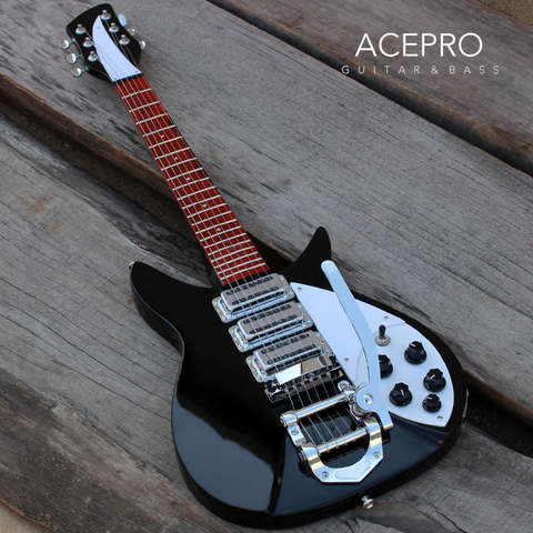 325 Electric Guitar with 3 Mini Humbucker Pickups, 527mm Scale length, Black color Guitarra, Chrome Hardware ► Photo 1/6