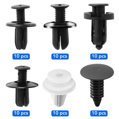 6 Size 60pcs Auto Fastener Clip Mixed for SsangYong Actyon Kyron Korando Rexton Tivoli ► Photo 1/6