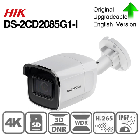 Hikvision Original DS-2CD2085G1-I 8MP 20fps Bullet Network CCTV  IP Camera H.265+ POE WDR SD Card Slot powered by Darkfighter ► Photo 1/1