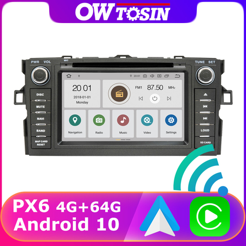 5 USB Port PX6/Octa Core Android 9.0 Car DVD Player For TOYOTA AURIS 2006 2007 2008 2009 2010 2011 hatchback Car Radio GPS DSP ► Photo 1/6