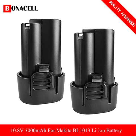 bonacell 3000mAh 10.8V Li-ion Battery For Makita BL1013 BL1014 BL 1013 BL 1014 LCT203W 194550-6 194551-4 195332-9 DF030D ► Photo 1/6