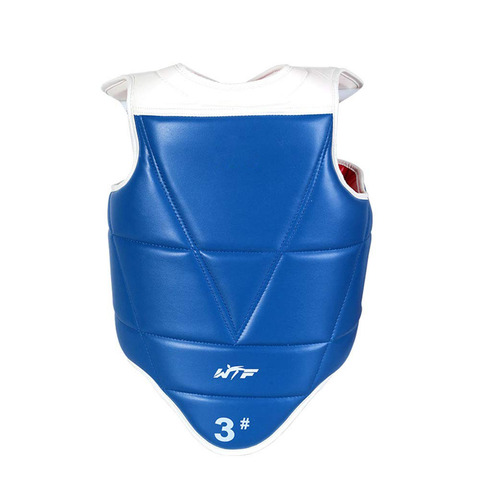 Taekwondo Chest Guard Body Chest Protector Solid Reversible Kids PU Leather Belt Karate MMA Equipment fot Adults Children ► Photo 1/6