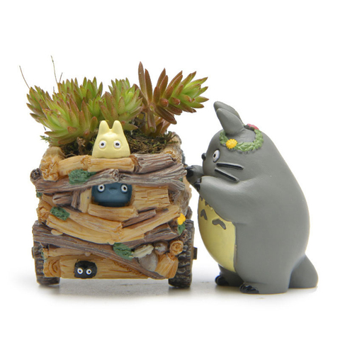 Modern Cartoon Succulent Planter Pot Resin Creative Crafts Cute Totoro Flower Pot Home Decorations Beldam Jiji Couple Cat Vase ► Photo 1/6