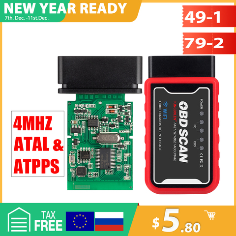 ELM327 Bluetooth V1.5 PIC18F25K80 ATAL & ATPPS 4mHz crystal  wifi elm327 usb ftdi for Android/IOS/PC Torque OBDII code reader ► Photo 1/6