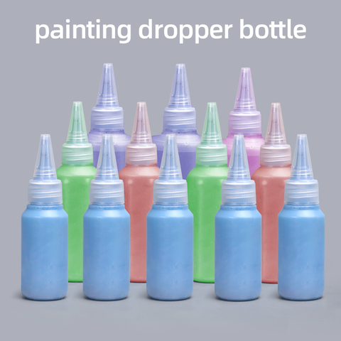 10PCS Empty e liquid dropper bottle Plastic Squeeze Condiment Oil paint Bottles 30ML 60ML 100ML hot sale ► Photo 1/6