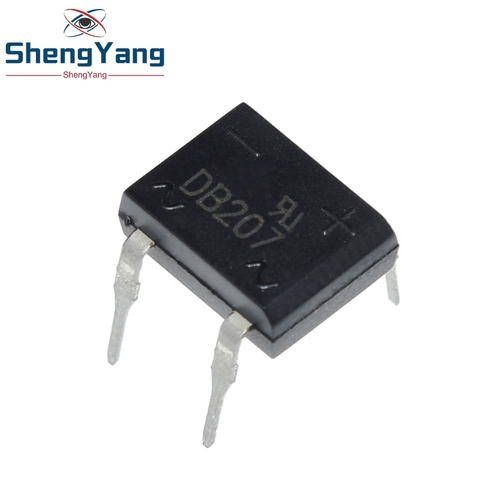 10pcs/lot diode bridge retifica DB207 DIP-4 DB207S DIP4 2A 1000V power diode rectifier 1000v electronic components ► Photo 1/6