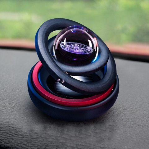 Amo Solar Magnetic Levitation Car Rotating Creative Ornaments Car Decoration Solar System Figurines Decoration Accessories ► Photo 1/6