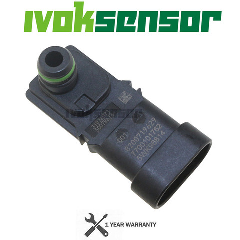 MAP BOOST PRESSURE SENSOR For RENAULT KANGOO CLIO ESPACE LAGUNA MASTER SCENIC TWINGO TRAFIC 8200719629 5WK96814 7700101762 ► Photo 1/6