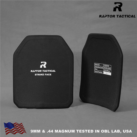 Raptor Tactical NIJ IIIA Bullet Proof Plates Ballistic Bulletproof Board Backpack Armor Panel Pair Set Ballistic Shield Pads ► Photo 1/6