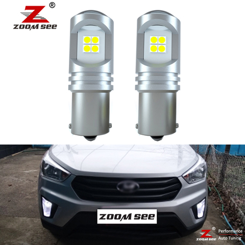 2pcs P21W BA15S 800Lm white Canbus No Error LED Daytime running light DRL driving bulb For Hyundai Creta 2016 2017 2022 ► Photo 1/5