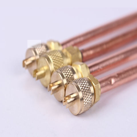 Low Price Gas Refrigerant Fridge Part Copper R134a Ac Access Valve Charging Pin Valve for Sale Hand Tool Parts Cn(origin) HOWHI ► Photo 1/6