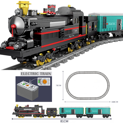 Technic brand Battery Powered Electric Classic Compatible All Brands Train City Rail Creator Building Blocks Bricks Toys ► Photo 1/6