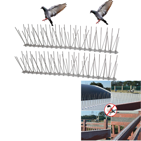 Outdoor bird repellent stainless Spikes Eco-friendly Anti Nail For Pigeons Owl Small Fence roof sign protector Deterrent Tool ► Photo 1/6