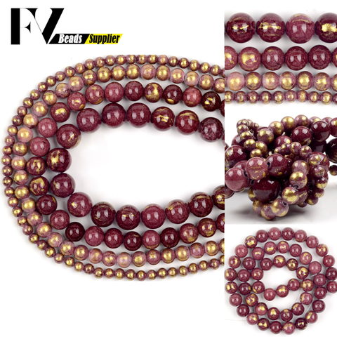 Natural Wine Garnet Lapis Lazuli Jades Beads For Jewelry Making DIY Round Loose Spacer Beads Bracelet Accessories 4/6/8/10mm 15” ► Photo 1/6