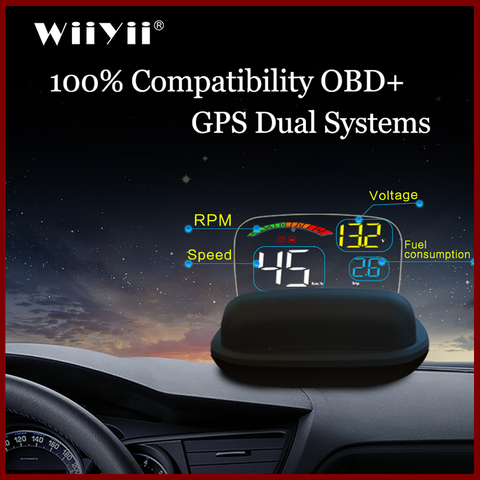 Newest C800 With HD Lens ReflectIion Windshield Projector OBD2 II EUOBD Car HUD Head Up Display Overspeed Warning Voltage Alarm ► Photo 1/6