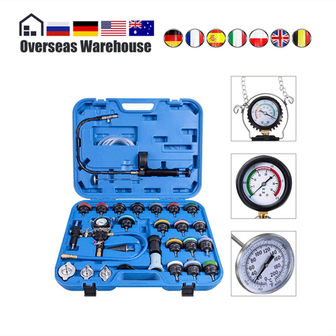 28Pcs Universal Radiator Pressure Tester Set Vacuum Type Cooling System Test Water Tank Leak Detection Detector Tool ► Photo 1/6