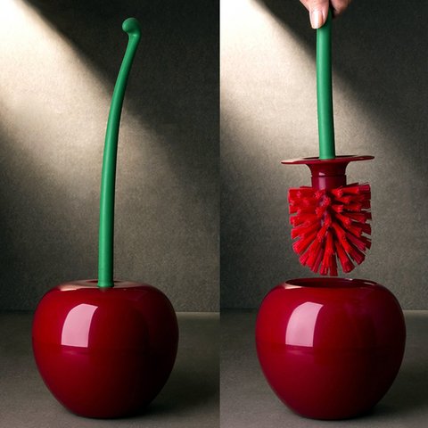 Toilet brush New Lovely Cherry Shape Lavatory Brush Toilet Brush Holder Set Toilet Borstel Cepillo Wc trump ► Photo 1/6