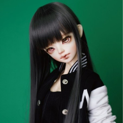 1/3 1/4 1/6 1/8 Bjd Wig High Temperature Long Gray Straight Bjd Hair MSD SD Yosd For BJD Doll Wig ► Photo 1/4