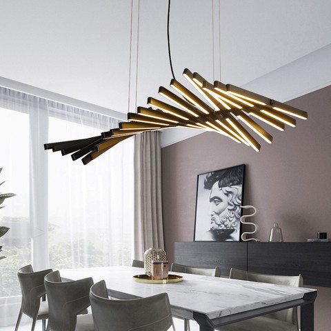 Modern LED Chandelier lighting Nordic Black/White Office Pendant lamps living room home hanging lights dining room Bar fixtures ► Photo 1/6