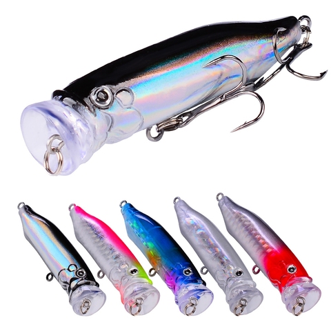 1pcs Popper Fishing Lure 7cm 9.4g Topwater Hard Artificial Plastic Bait Bass Wobblers Crankbait pesca carp fishing tackle ► Photo 1/6