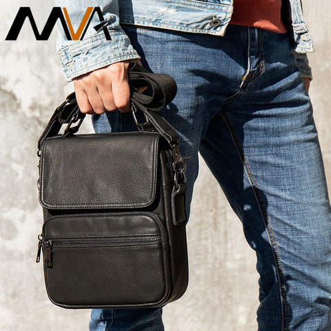 MVA Men Messenger Bag Shoulder Handbag For Man Leather Bags Male Fashion Men Bags Crossbody 7.9