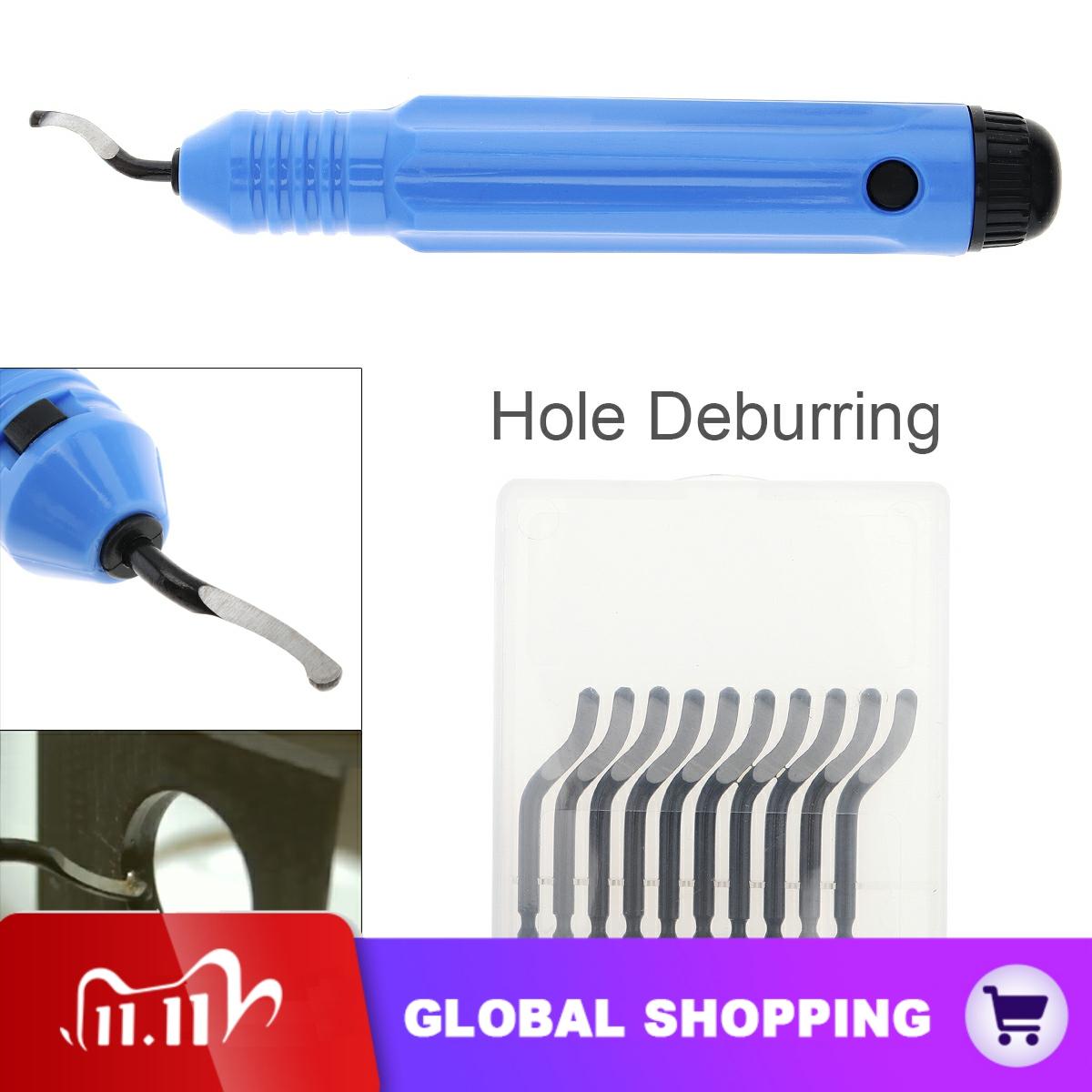 Quick Clamping Metal Aluminum Deburring Tool Hand Trimmer Knife Scraper Edger Set with 11pcs Cutter Head for Chamfer Trimming ► Photo 1/6