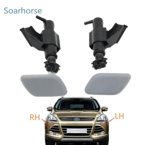 Car Headlight Washer Nozzle Headlamp spray Jet Nozzle Cylinder with Cover Cap For Ford Kuga Escape 2013 2014 2015 2016 ► Photo 1/6