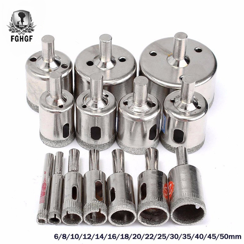 FGHGF 15Pcs/Set 6mm-50mm Diamond Coated Hole Saw Tile Drill Bits For Ceramic Glass Porcelain Marble Drilling Bit ► Photo 1/6