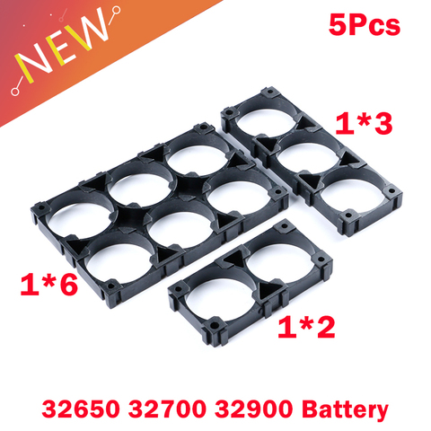 5Pcs Battery Holder Bracket 32650 32700 32900 Cell Safety Anti Vibration Plastic Brackets For 32650 32700 32900 Batteries ► Photo 1/5