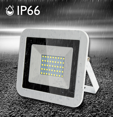 White shell spotlight Ultra Thin Led Flood Light Spotlight Outdoor AC220V IP65 Path Garden Street Gate Wall Lamp Flood Lighting ► Photo 1/6