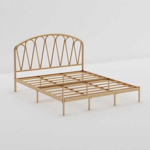 Nordic Modern Iron Bed Frame 100×200CM Double Single Living Room Simple Twin Bed Frame For Adult Teenage Children Iron Bed Frame ► Photo 1/6