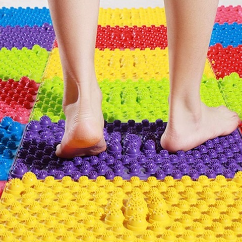4pc Ortho Mats Puzzle Educational Rug Orthopedic Mats for Chidren Reflexology Pads Circulation Kids Feet Relax Massager Blanket ► Photo 1/5